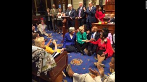 Democrats sit-in